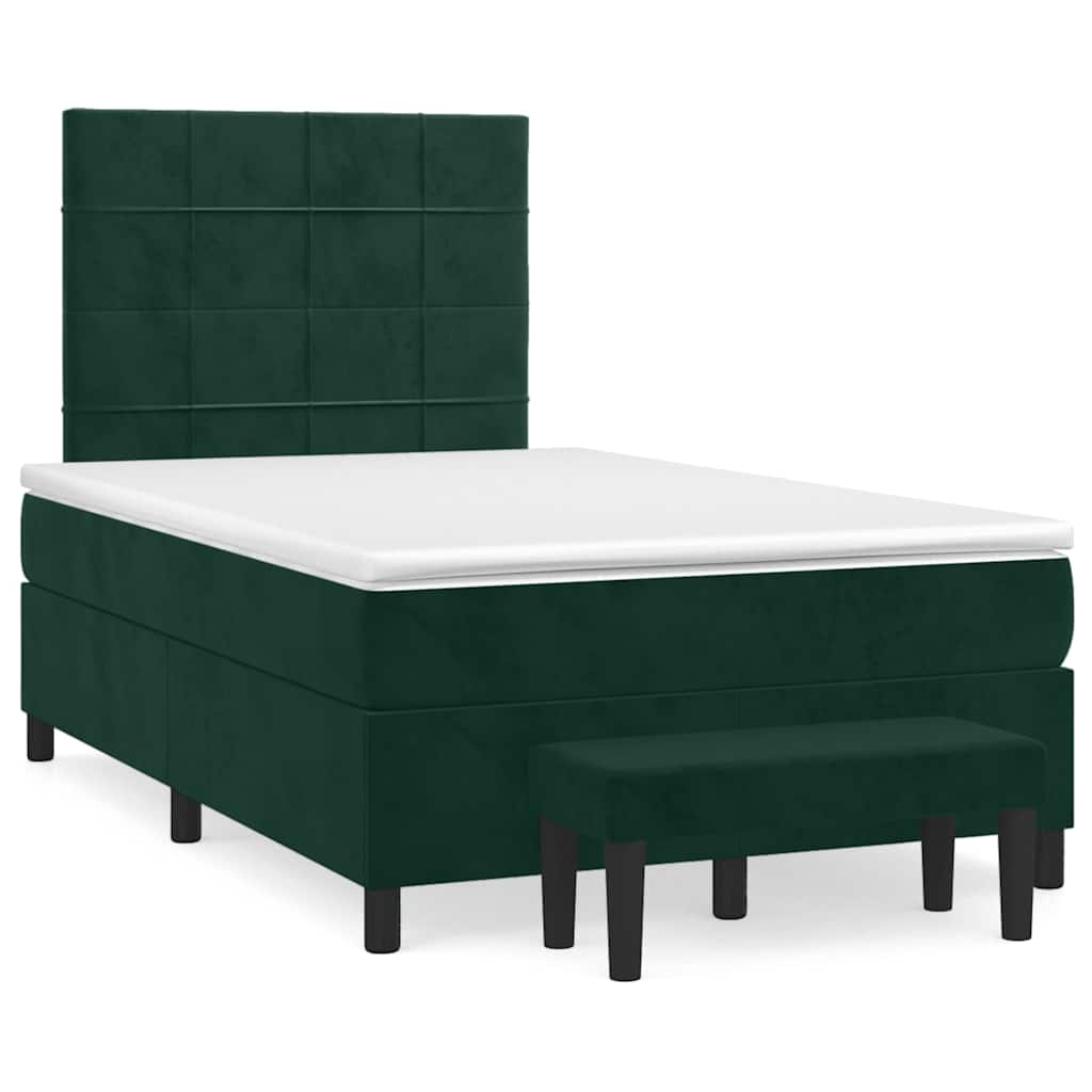 Sommier à lattes de lit avec matelas vert foncé 120x190 cm - XIOS
