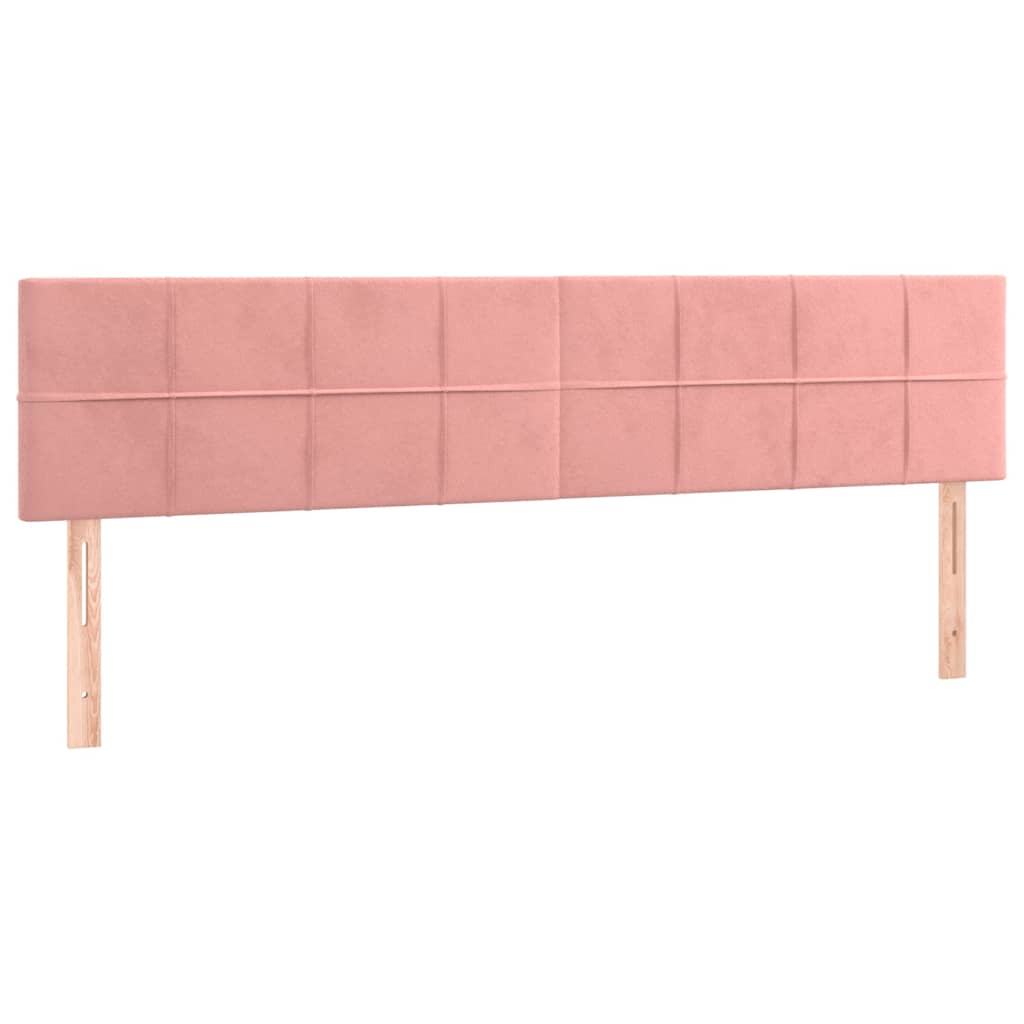 Sommier à lattes de lit avec matelas rose 120x190 cm velours - XIOS