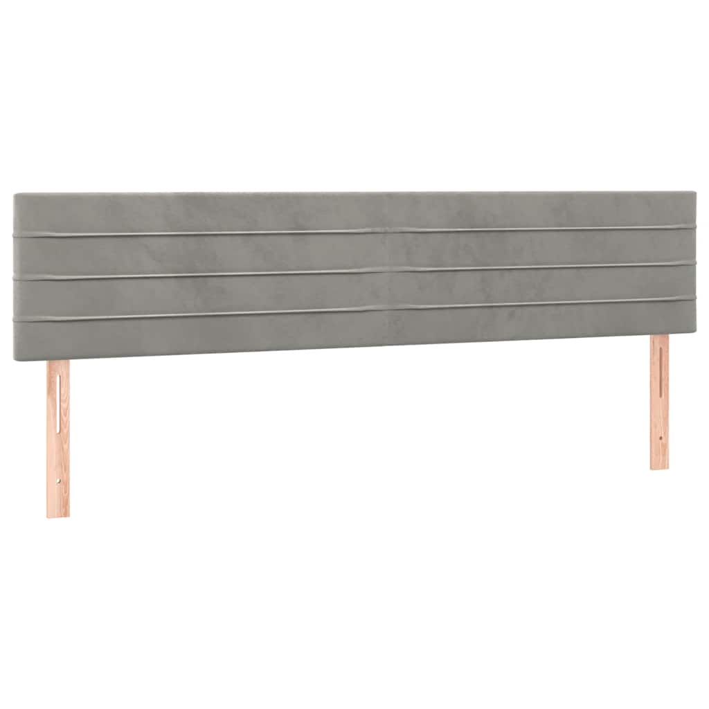 Sommier à lattes de lit et matelas gris clair 120x190cm velours - XIOS