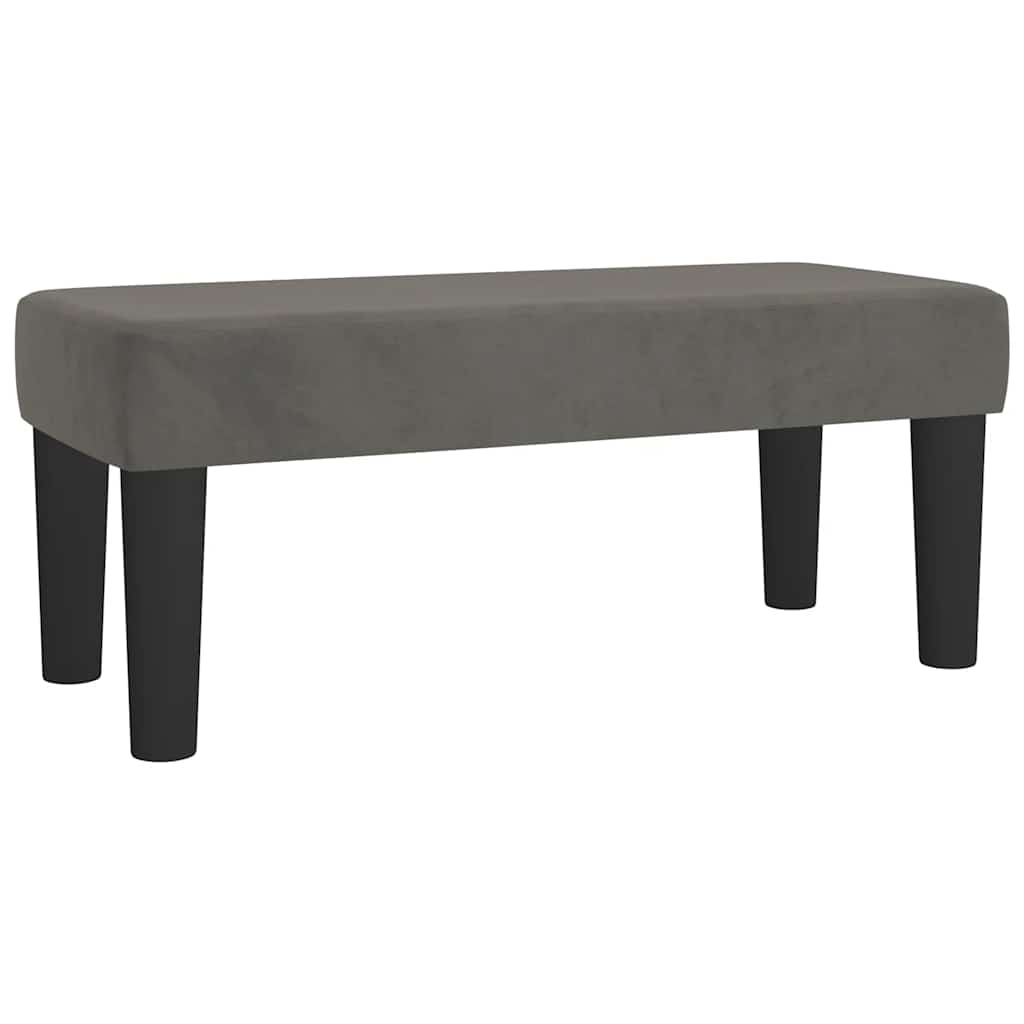 Sommier à lattes de lit et matelas gris foncé 120x190cm velours - XIOS