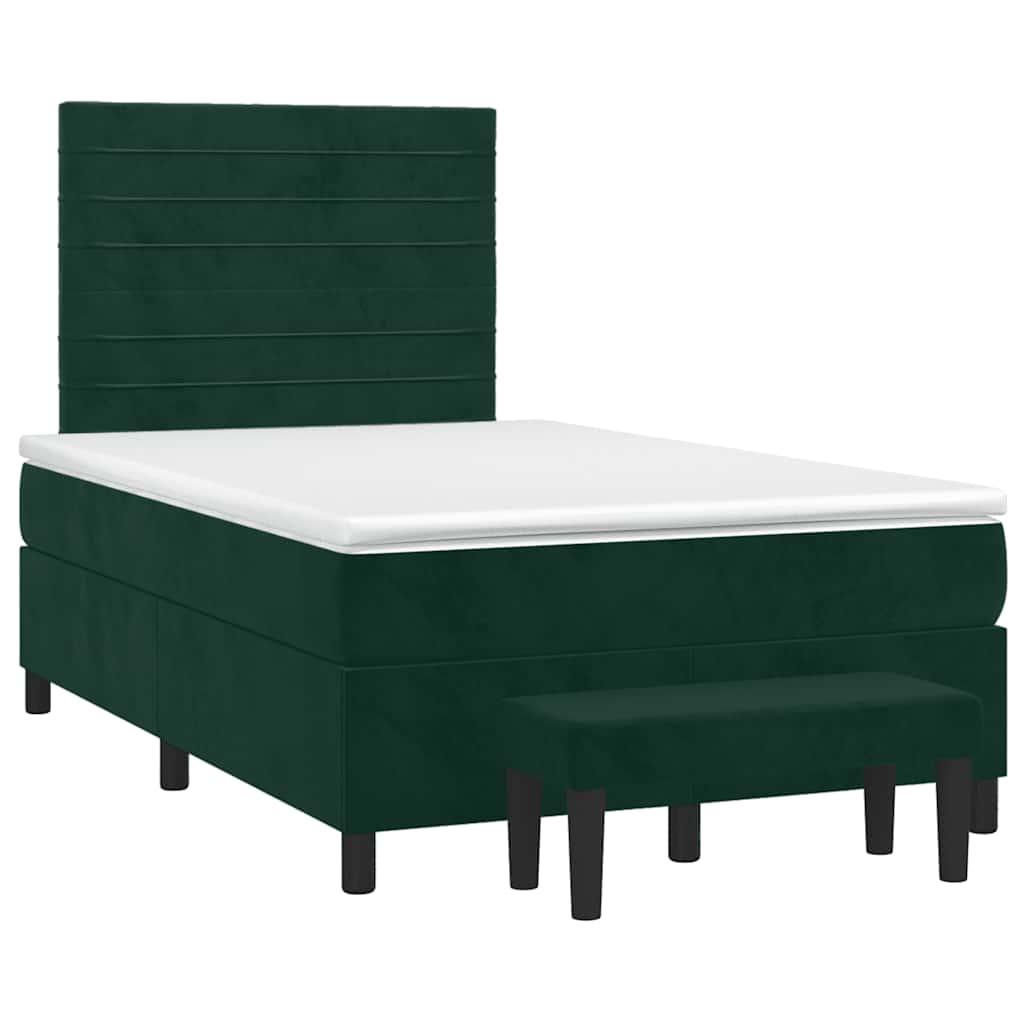 Sommier à lattes de lit avec matelas vert foncé 120x190 cm - XIOS