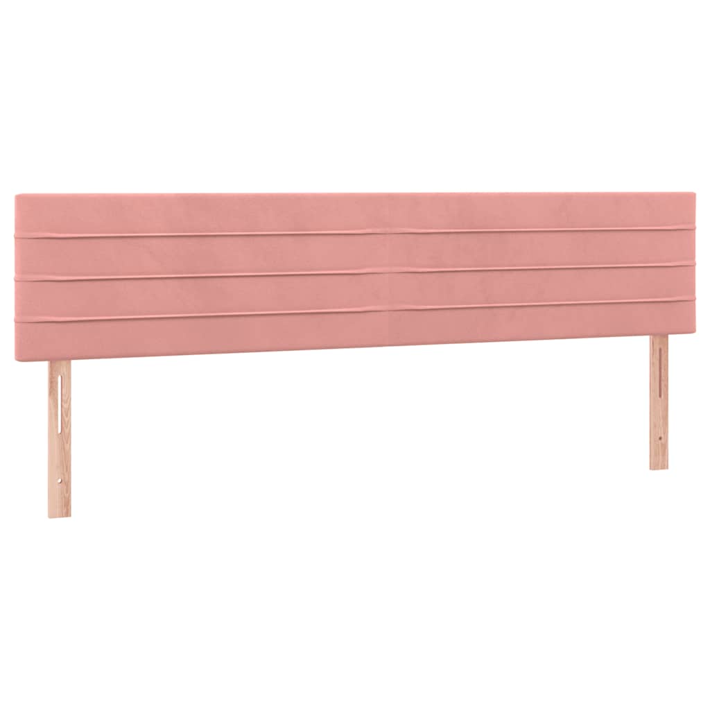 Sommier à lattes de lit avec matelas rose 120x190 cm velours - XIOS