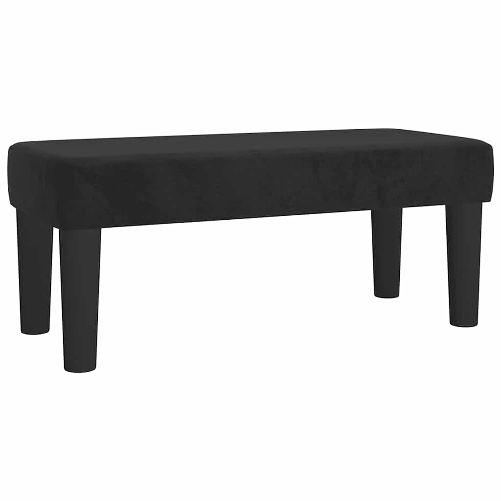 Sommier à lattes de lit avec matelas noir 120x190 cm velours - XIOS