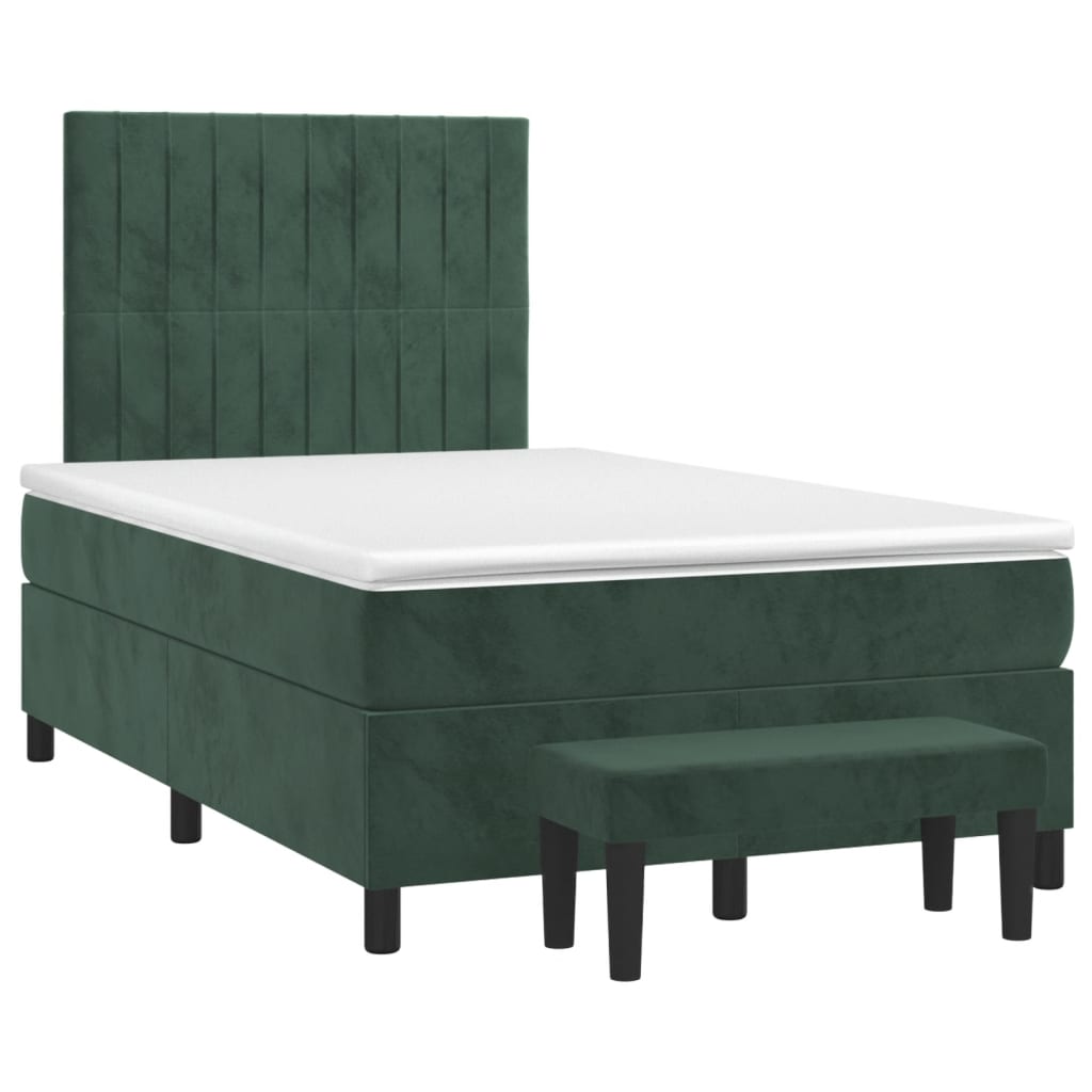 Sommier à lattes de lit avec matelas vert foncé 120x190 cm - XIOS