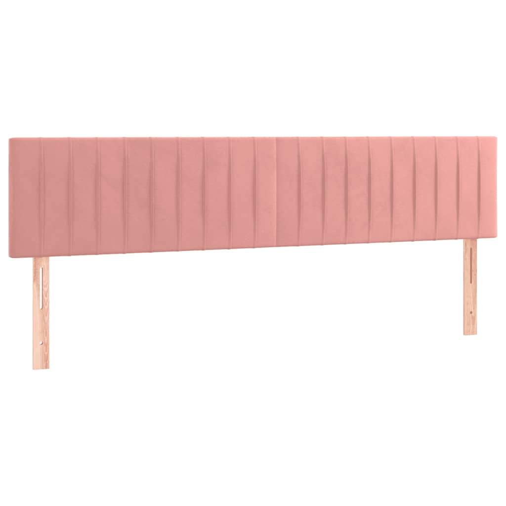 Sommier à lattes de lit avec matelas rose 120x190 cm velours - XIOS