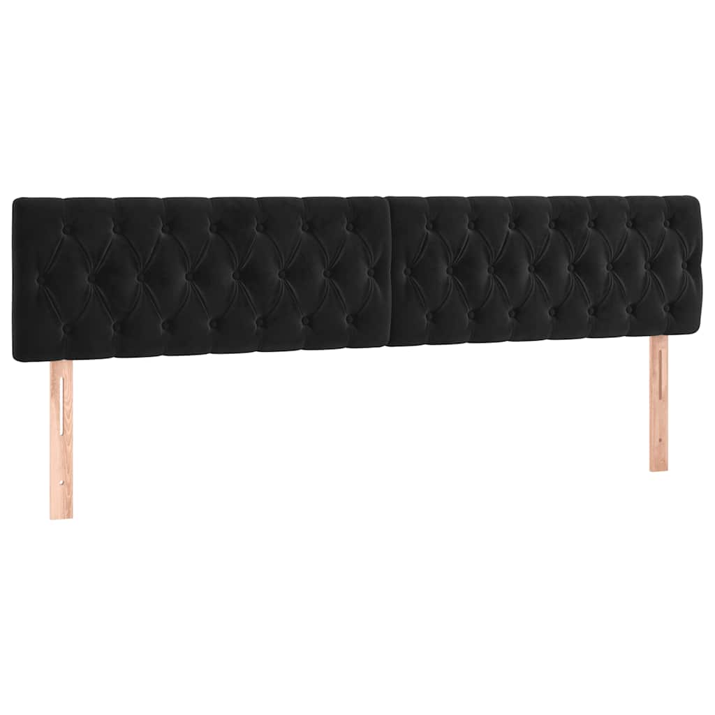 Sommier à lattes de lit avec matelas noir 120x190 cm velours - XIOS
