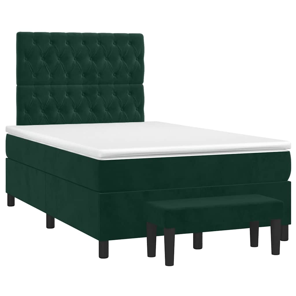 Sommier à lattes de lit avec matelas vert foncé 120x190 cm - XIOS
