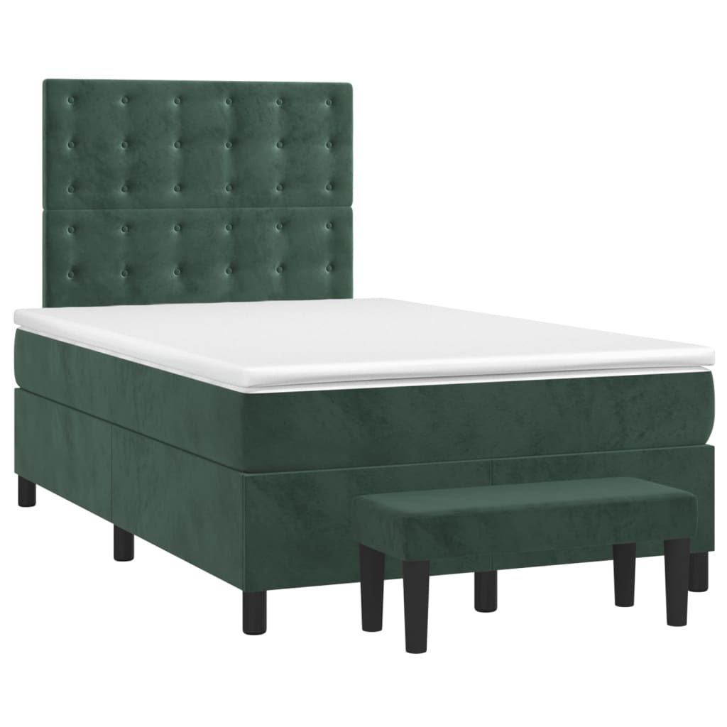 Sommier à lattes de lit avec matelas vert foncé 120x190 cm - XIOS