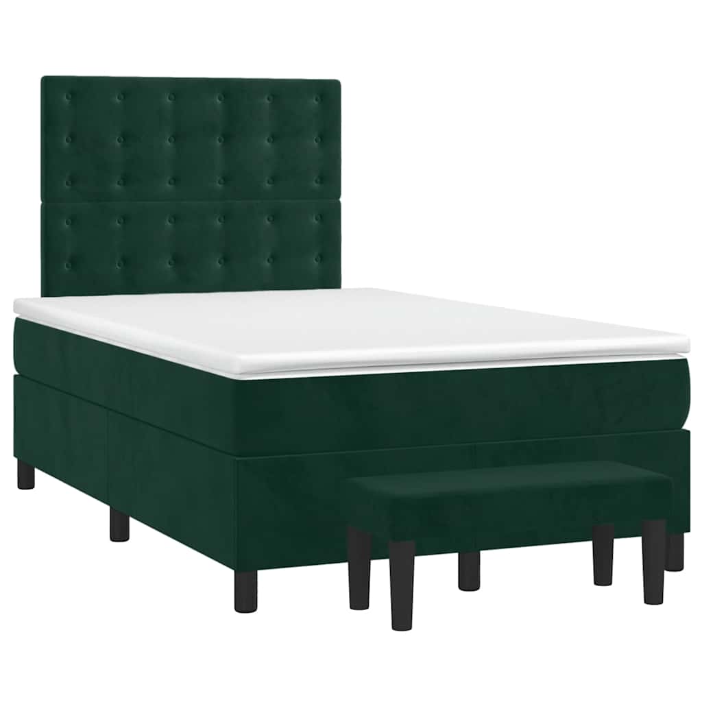 Sommier à lattes de lit avec matelas vert foncé 120x190 cm - XIOS