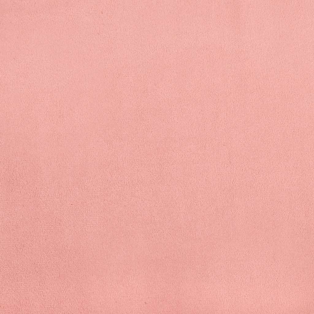 Sommier à lattes de lit avec matelas rose 120x190 cm velours - XIOS