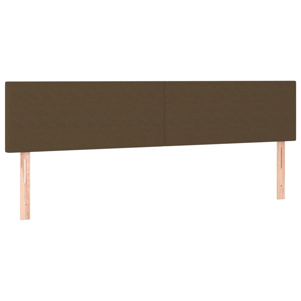 Cadre de lit sans matelas marron foncé 120x190 cm tissu - XIOS