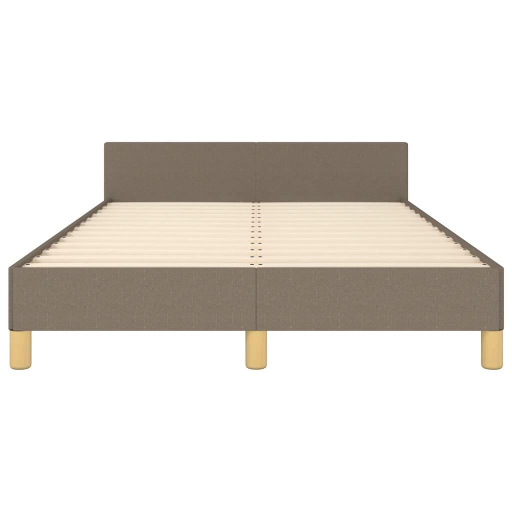 Cadre de lit sans matelas taupe 120x190 cm tissu - XIOS