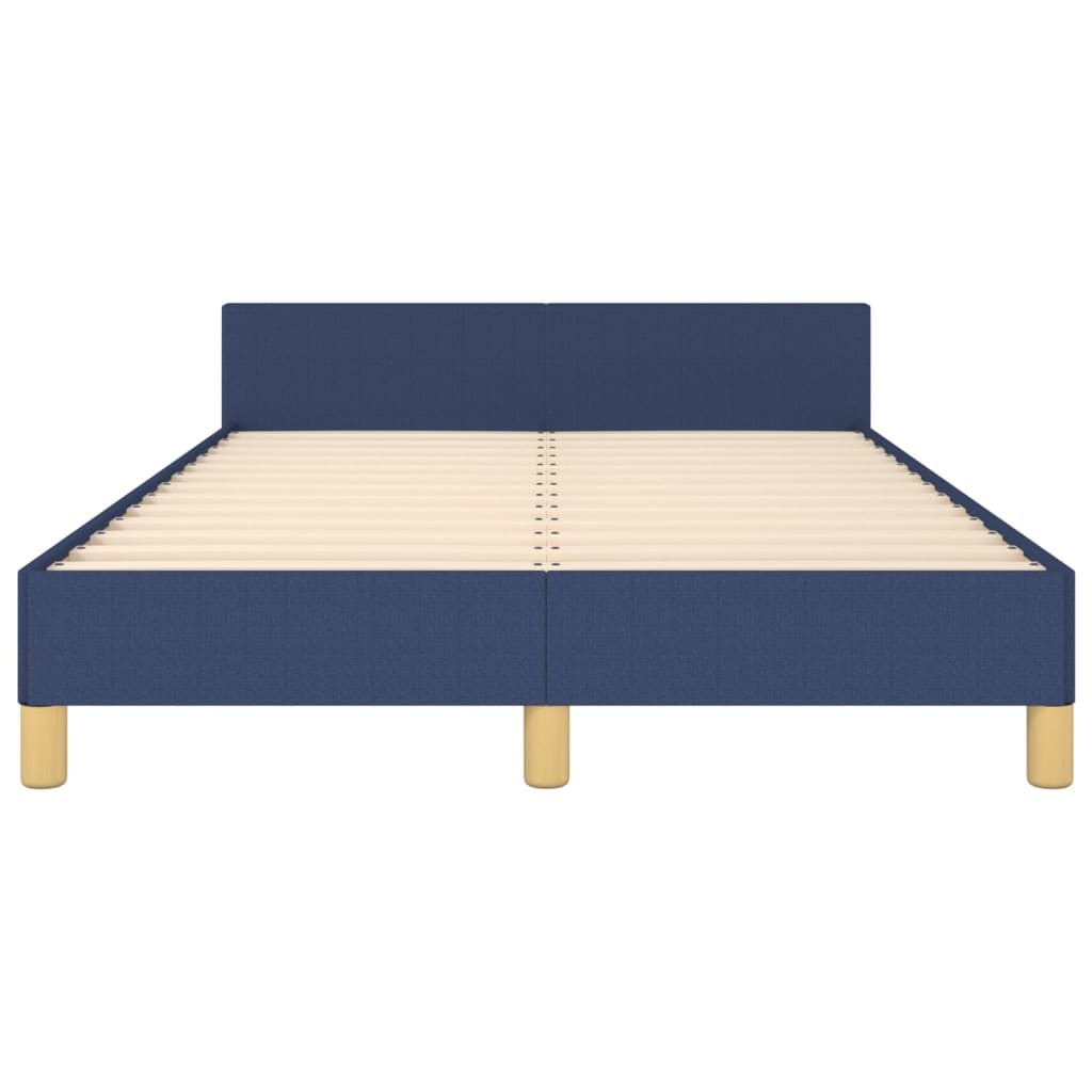 Cadre de lit sans matelas bleu 120x190 cm tissu - XIOS