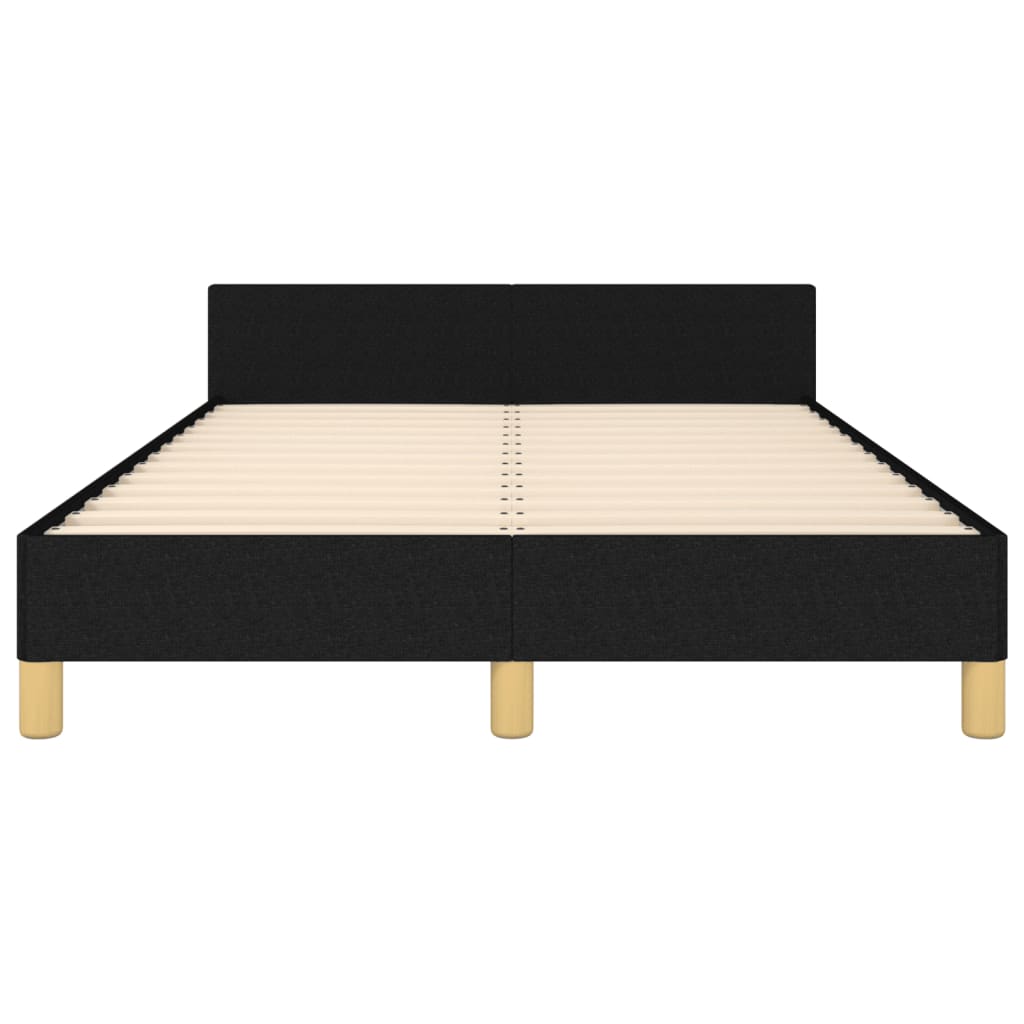 Cadre de lit sans matelas noir 120x190 cm tissu - XIOS