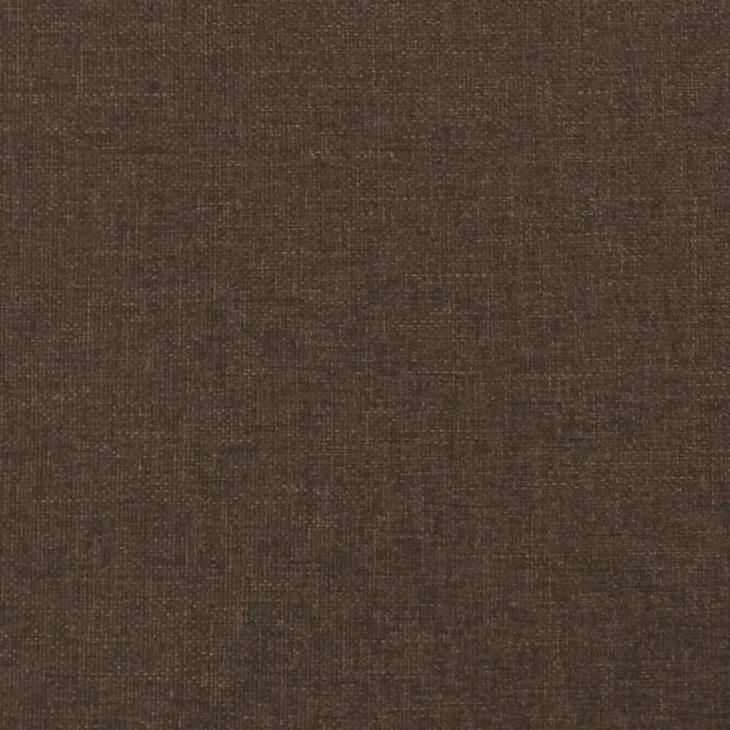Cadre de lit sans matelas marron foncé 120x190 cm tissu - XIOS