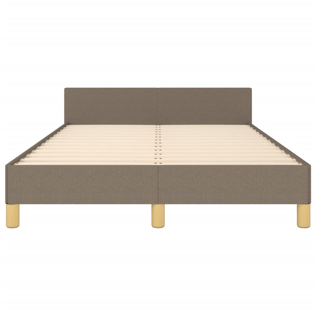 Cadre de lit sans matelas taupe 120x190 cm tissu - XIOS