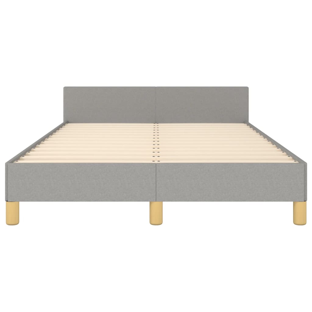 Cadre de lit sans matelas gris clair 120x190 cm tissu - XIOS