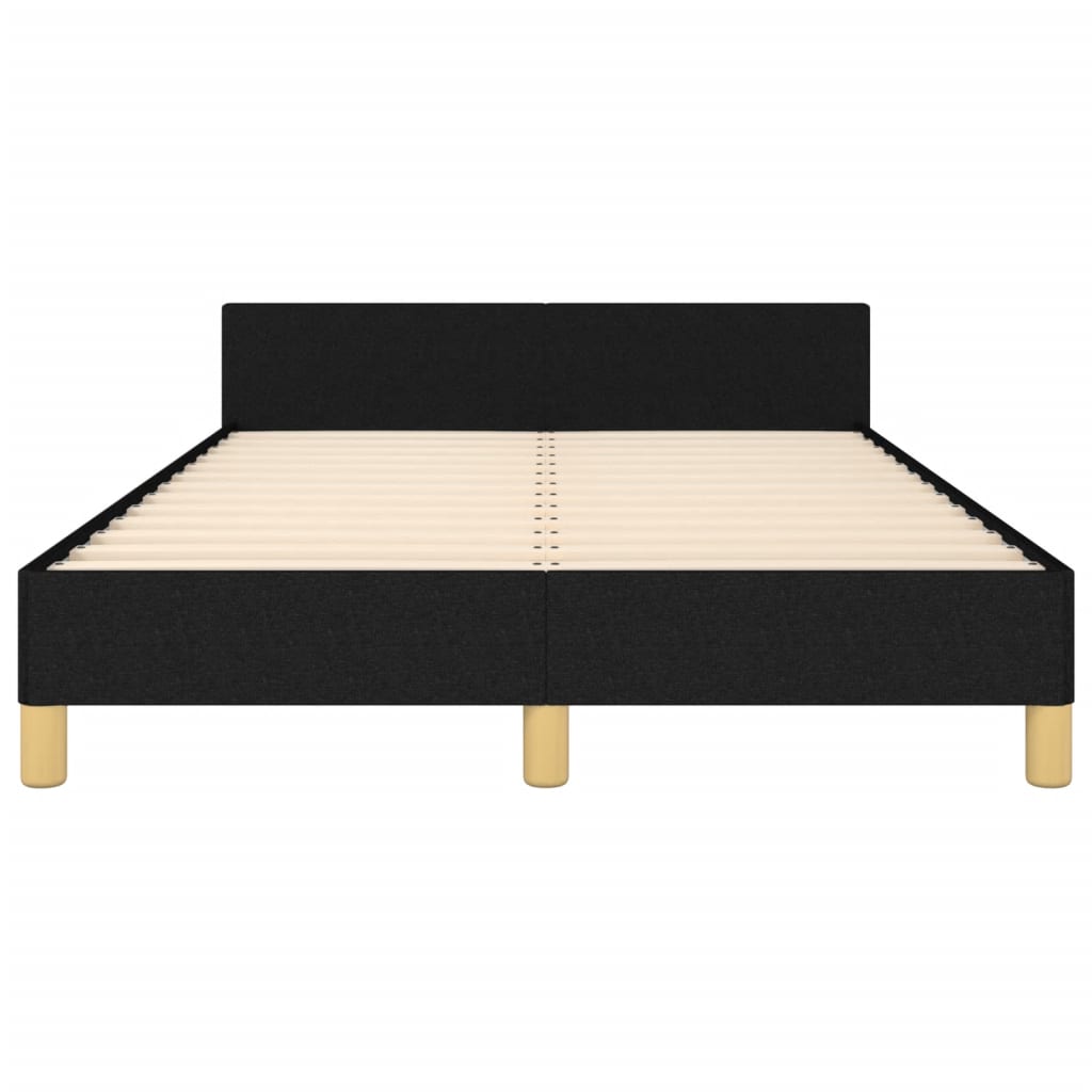 Cadre de lit sans matelas noir 120x190 cm tissu - XIOS