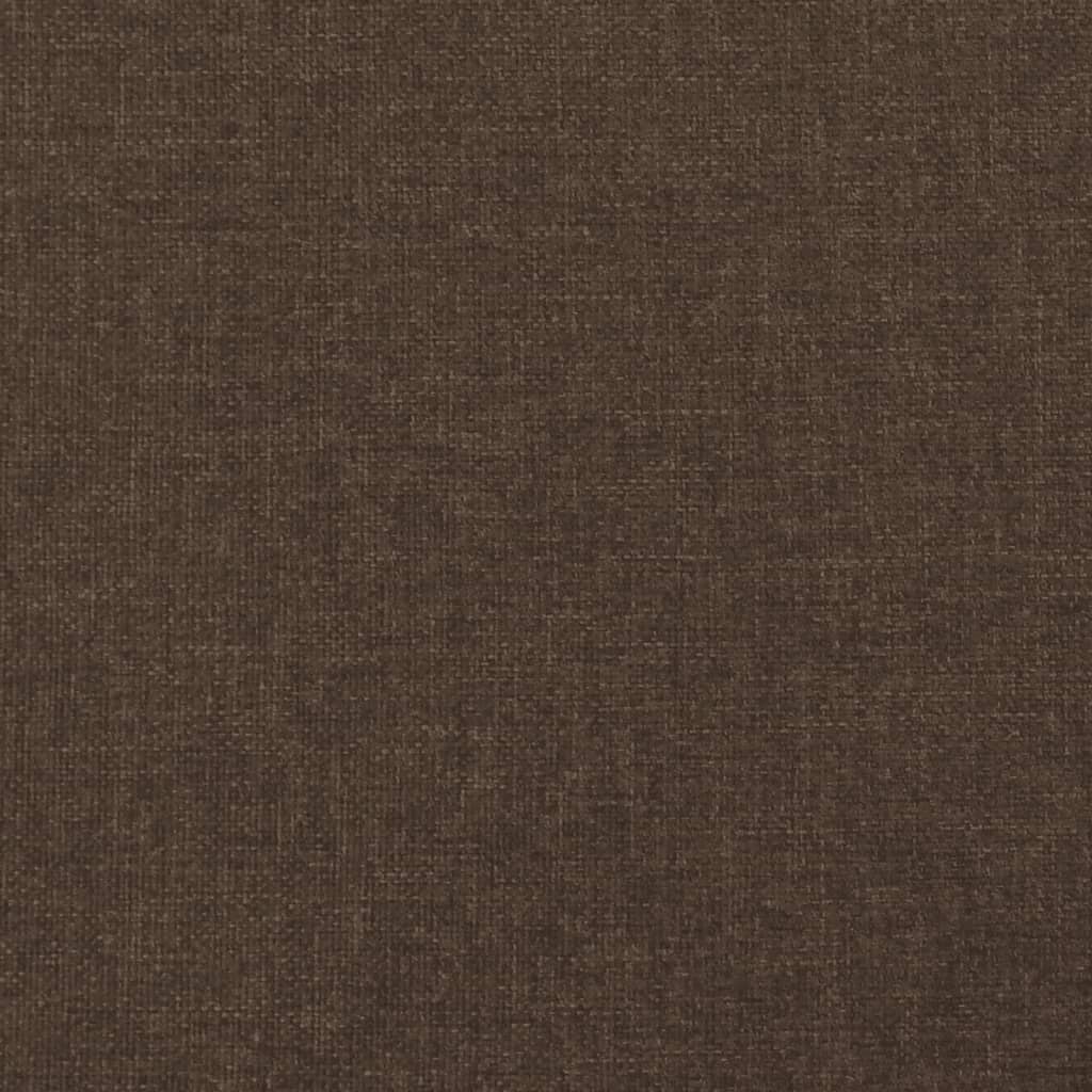 Cadre de lit sans matelas marron foncé 120x190 cm tissu - XIOS