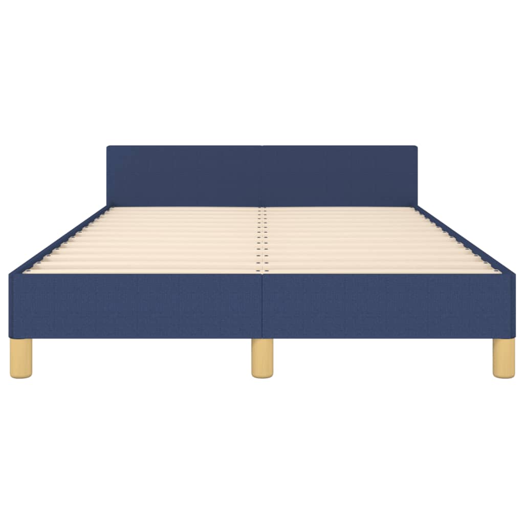 Cadre de lit sans matelas bleu 120x190 cm tissu - XIOS