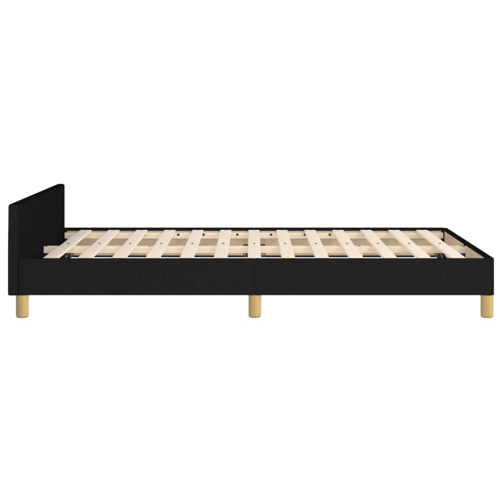 Cadre de lit sans matelas noir 120x190 cm tissu - XIOS