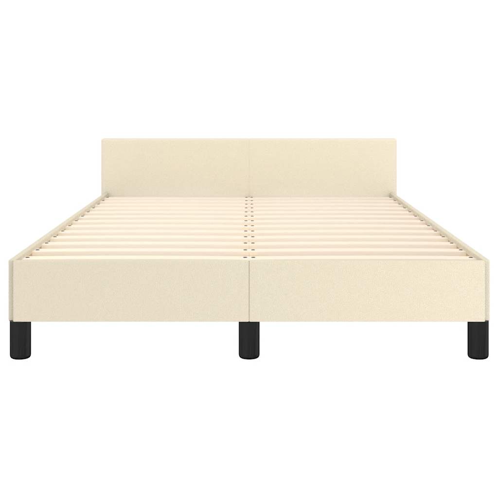 Cadre de lit sans matelas crème 120x190 cm similicuir - XIOS