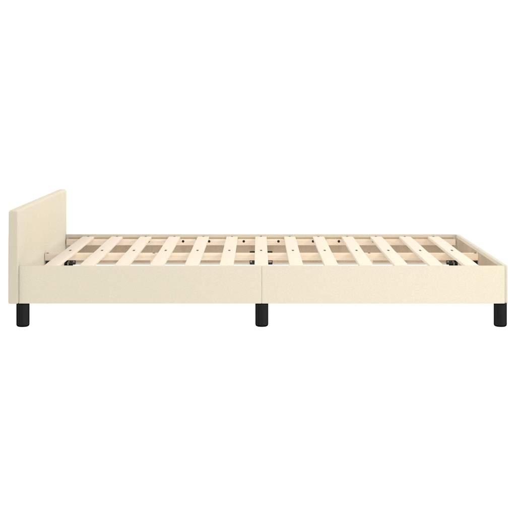 Cadre de lit sans matelas crème 120x190 cm similicuir - XIOS