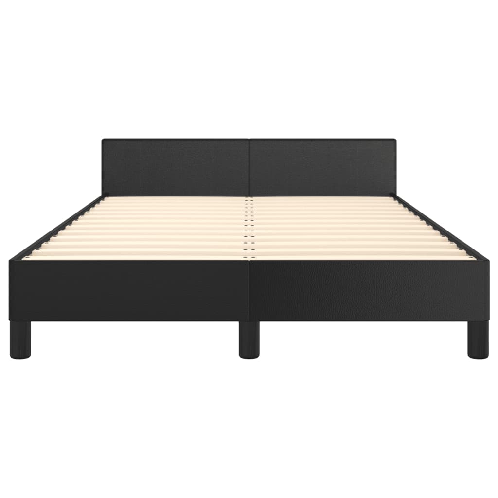 Cadre de lit sans matelas noir 120x190 cm similicuir - XIOS