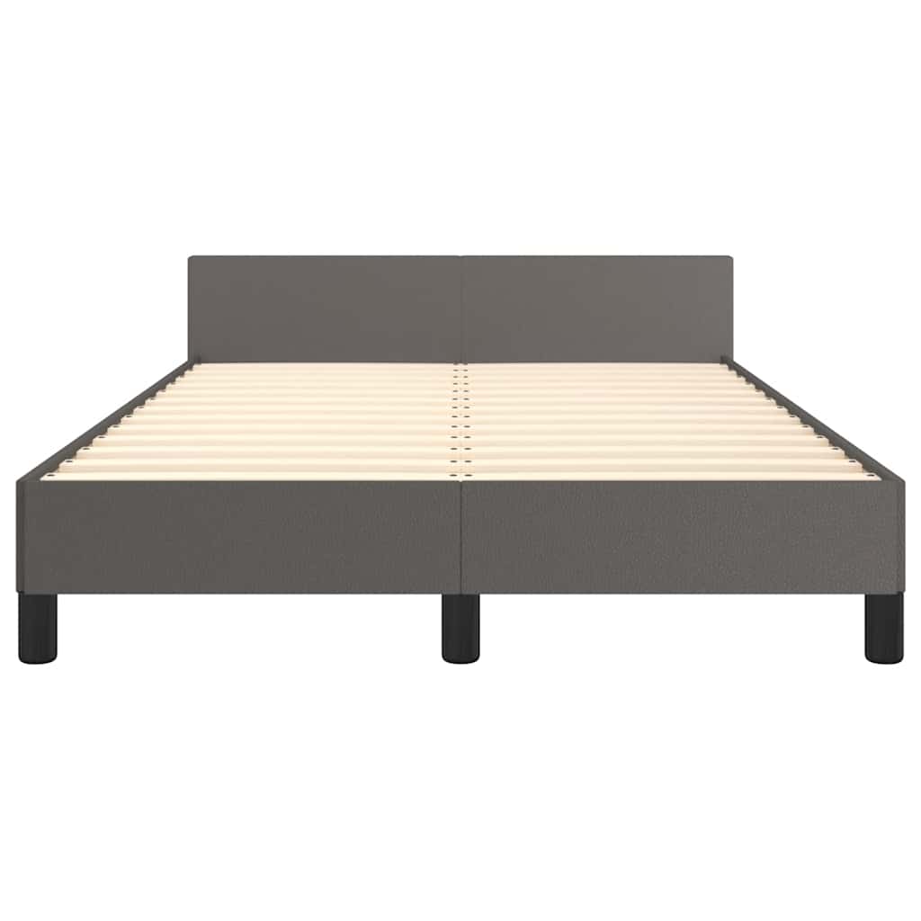 Cadre de lit sans matelas gris 120x190 cm similicuir - XIOS