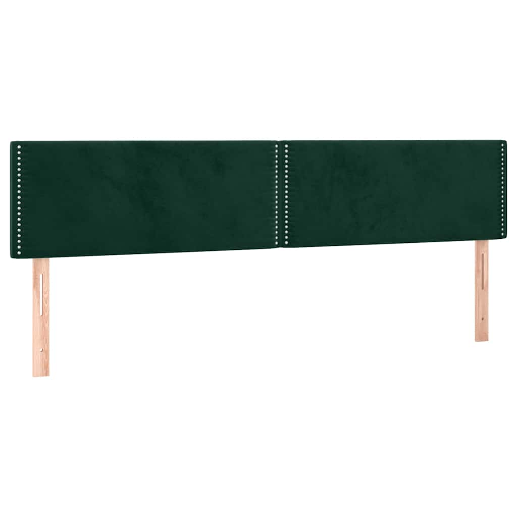 Cadre de lit sans matelas vert foncé 120x190 cm velours - XIOS