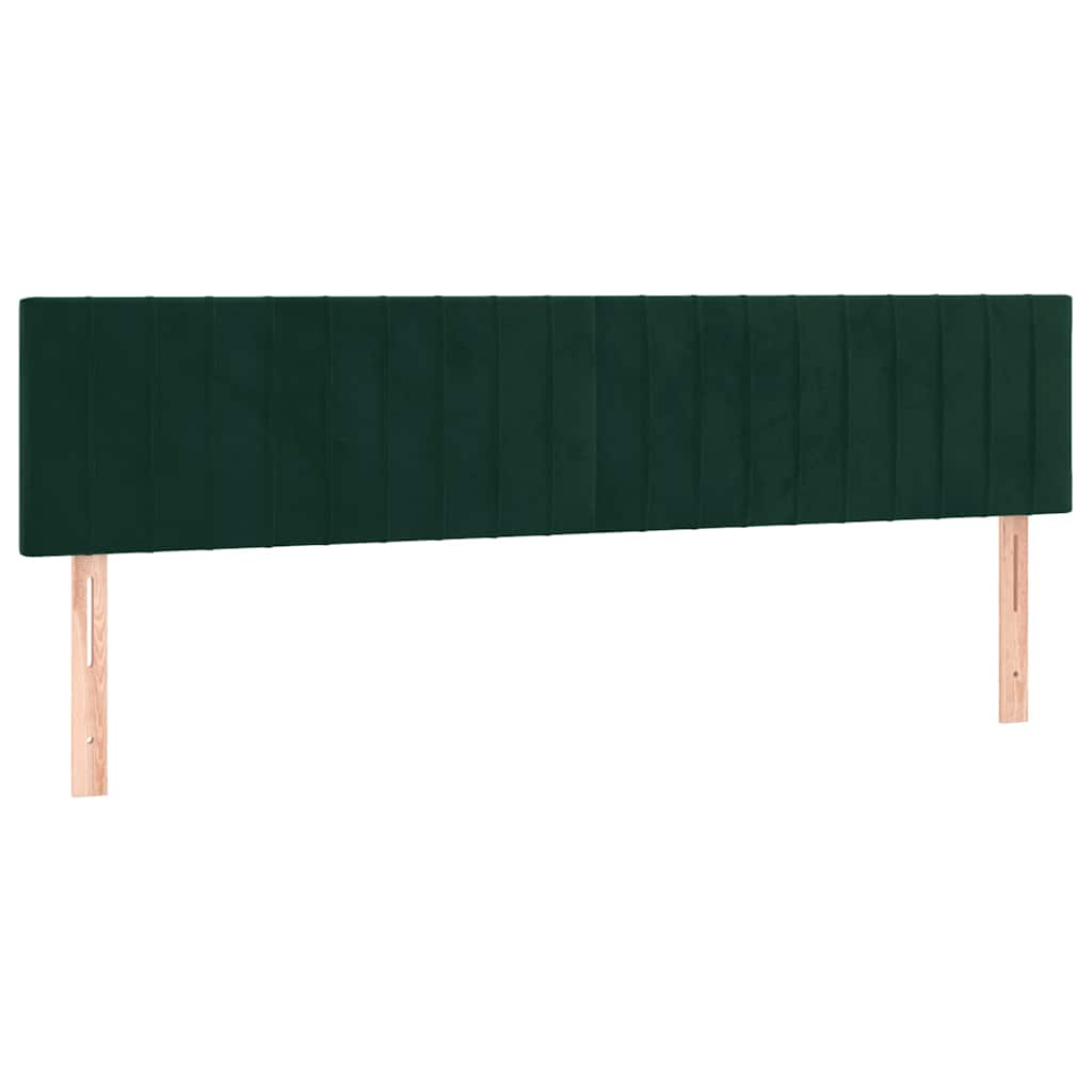 Cadre de lit sans matelas vert foncé 120x190 cm velours - XIOS