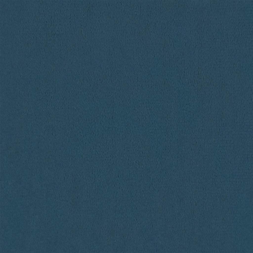 Cadre de lit sans matelas bleu foncé 120x190 cm velours - XIOS