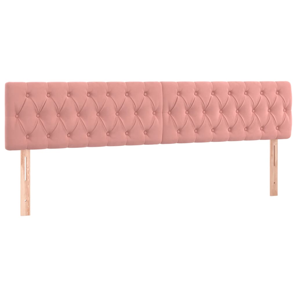 Cadre de lit sans matelas rose 120x190 cm velours - XIOS
