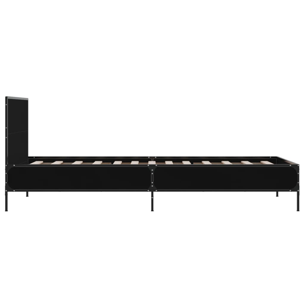 Cadre de lit sans matelas noir 90x200 cm - XIOS