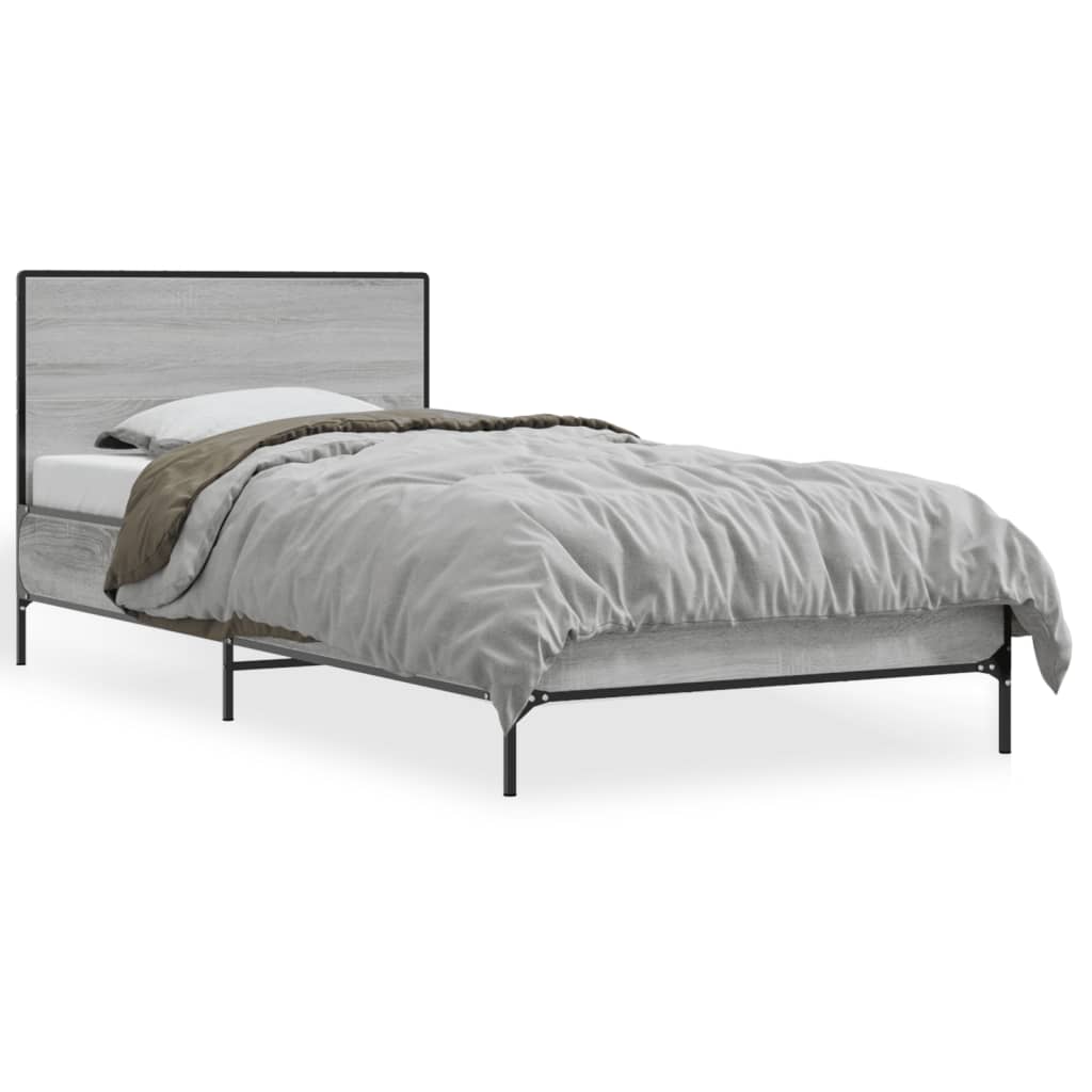 Cadre de lit sans matelas sonoma gris 90x200 cm - XIOS