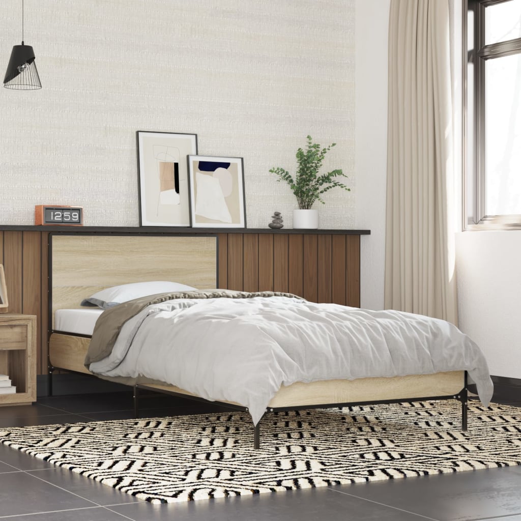 Cadre de lit sans matelas chêne sonoma 100x200 cm - XIOS