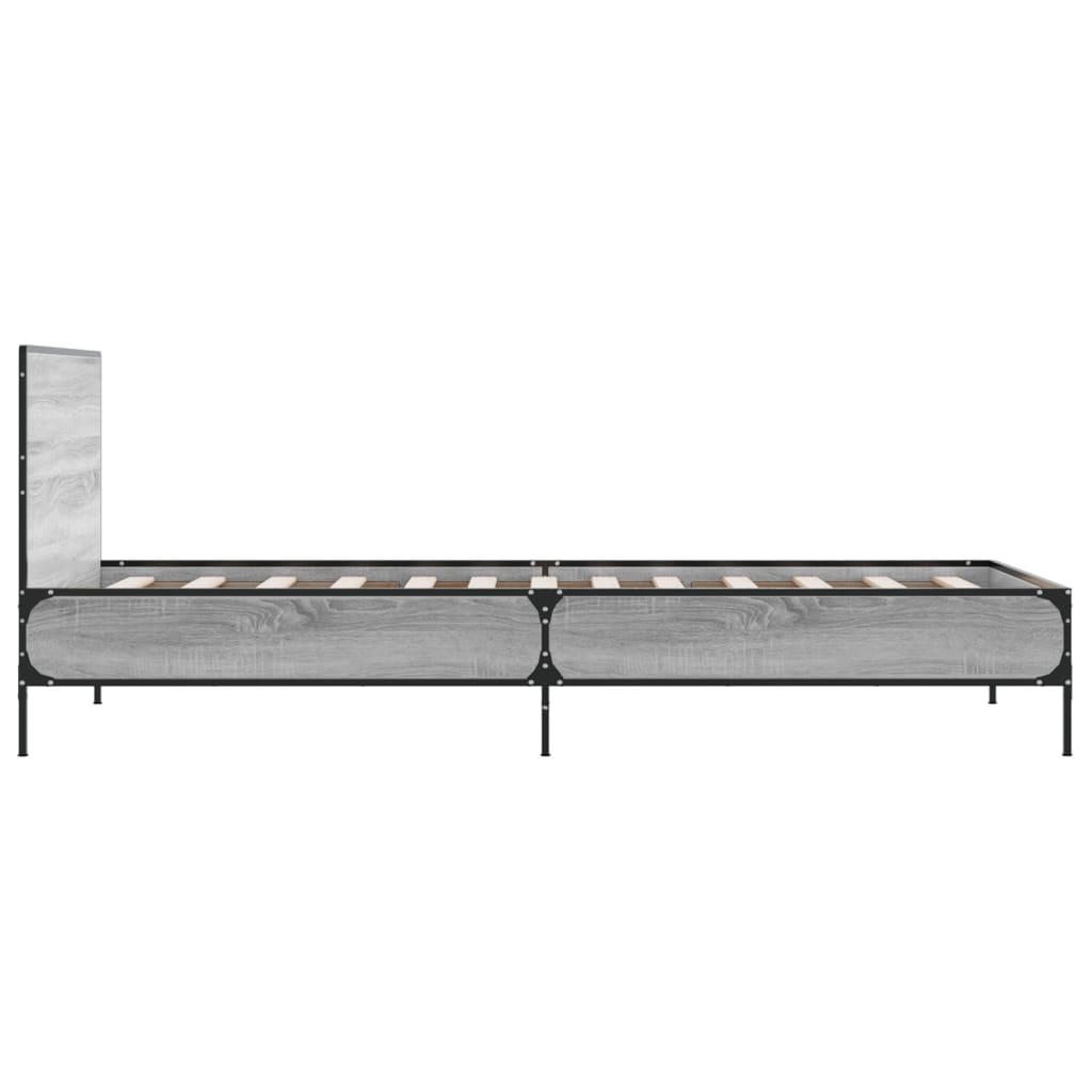 Cadre de lit sans matelas sonoma gris 100x200 cm - XIOS