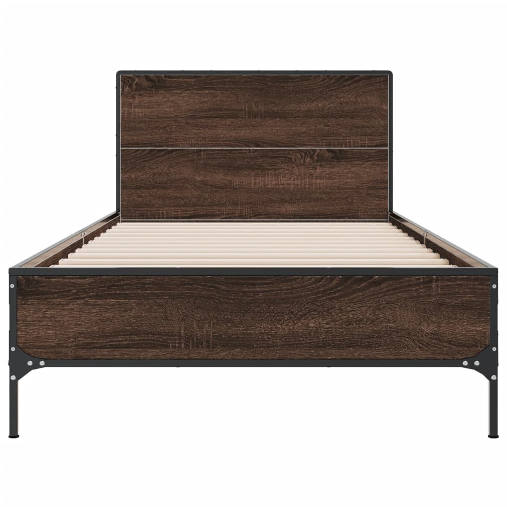 Cadre de lit sans matelas chêne marron 100x200 cm - XIOS