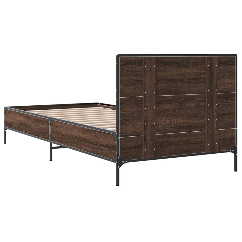 Cadre de lit sans matelas chêne marron 100x200 cm - XIOS