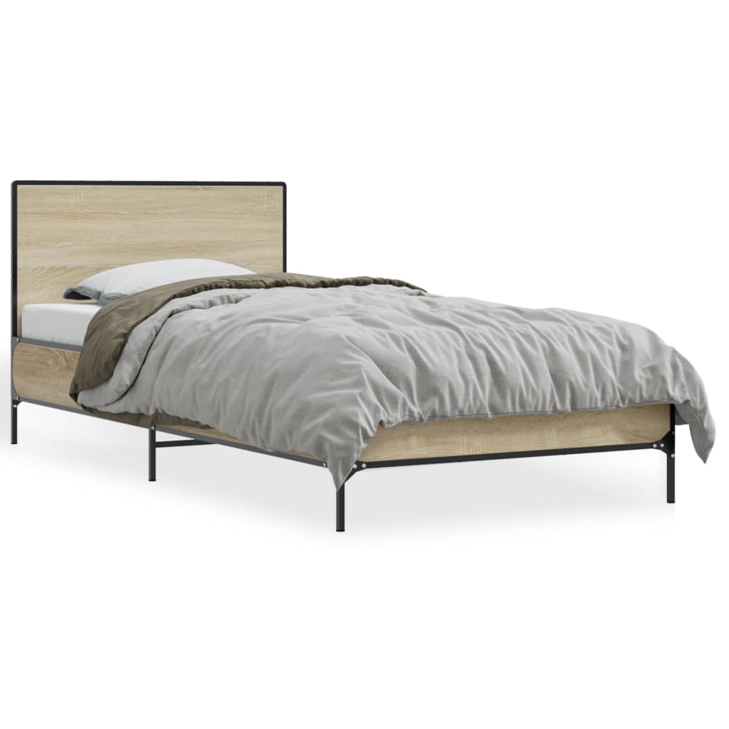 Cadre de lit sans matelas chêne sonoma 75x190 cm - XIOS