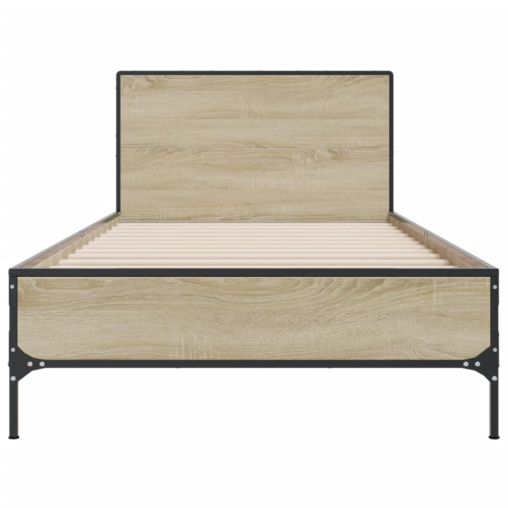 Cadre de lit sans matelas chêne sonoma 75x190 cm - XIOS