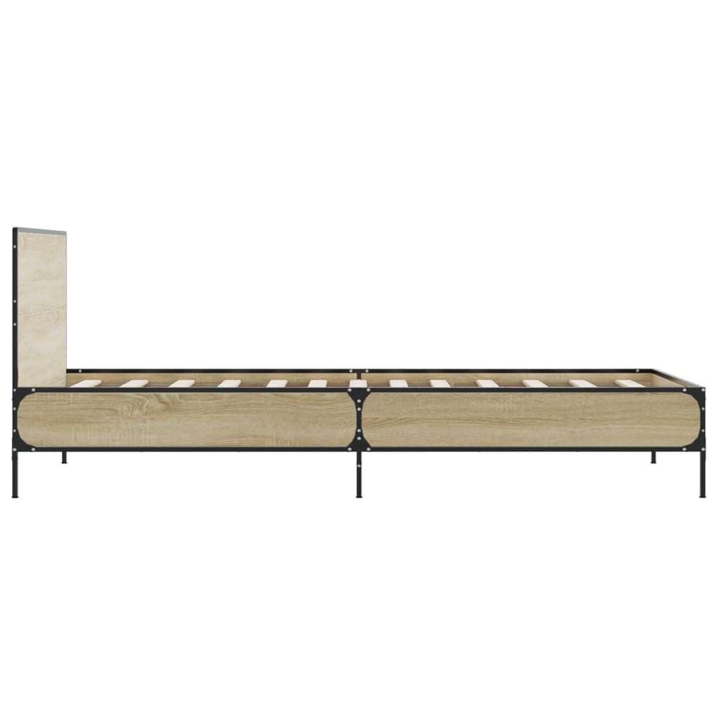 Cadre de lit sans matelas chêne sonoma 75x190 cm - XIOS