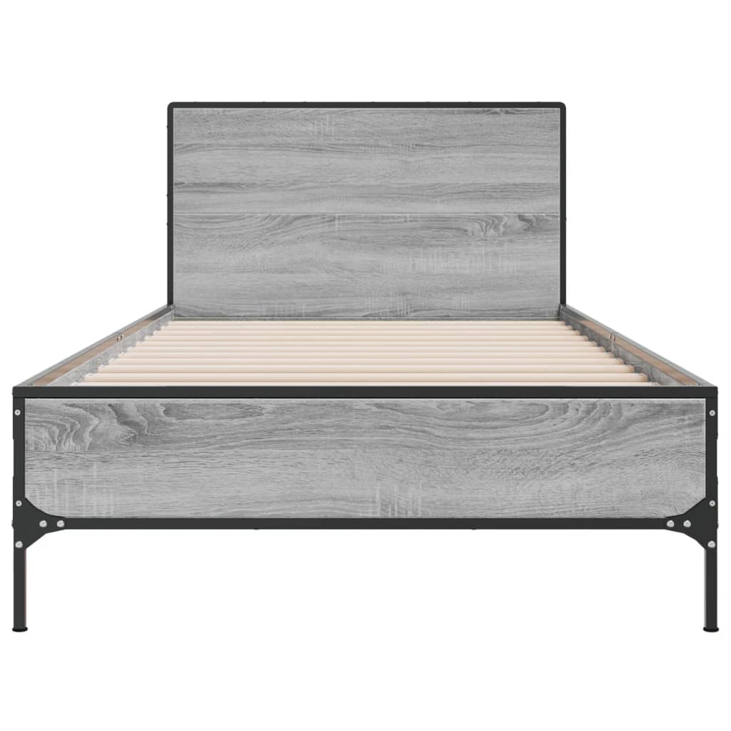 Cadre de lit sans matelas sonoma gris 75x190 cm - XIOS