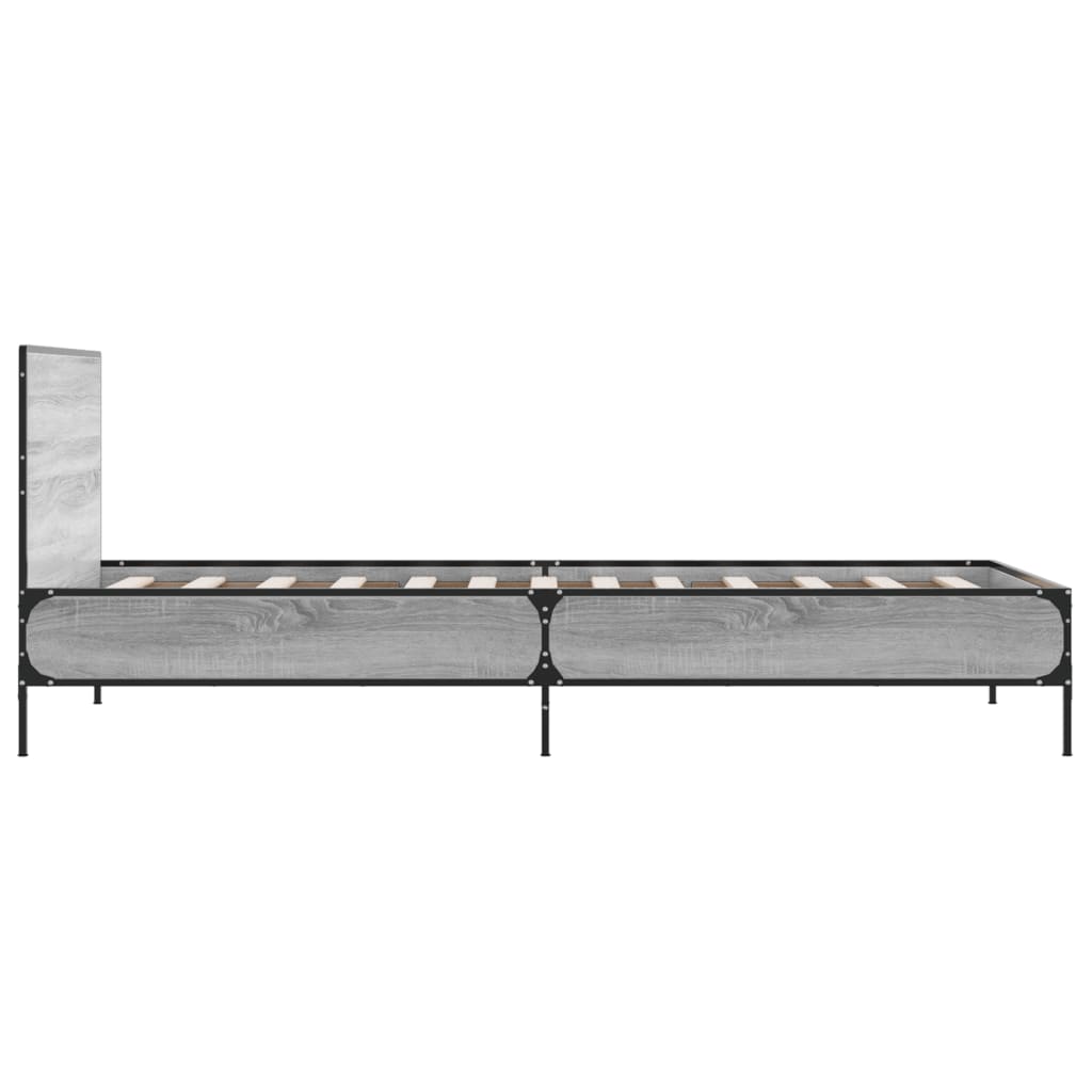 Cadre de lit sans matelas sonoma gris 75x190 cm - XIOS