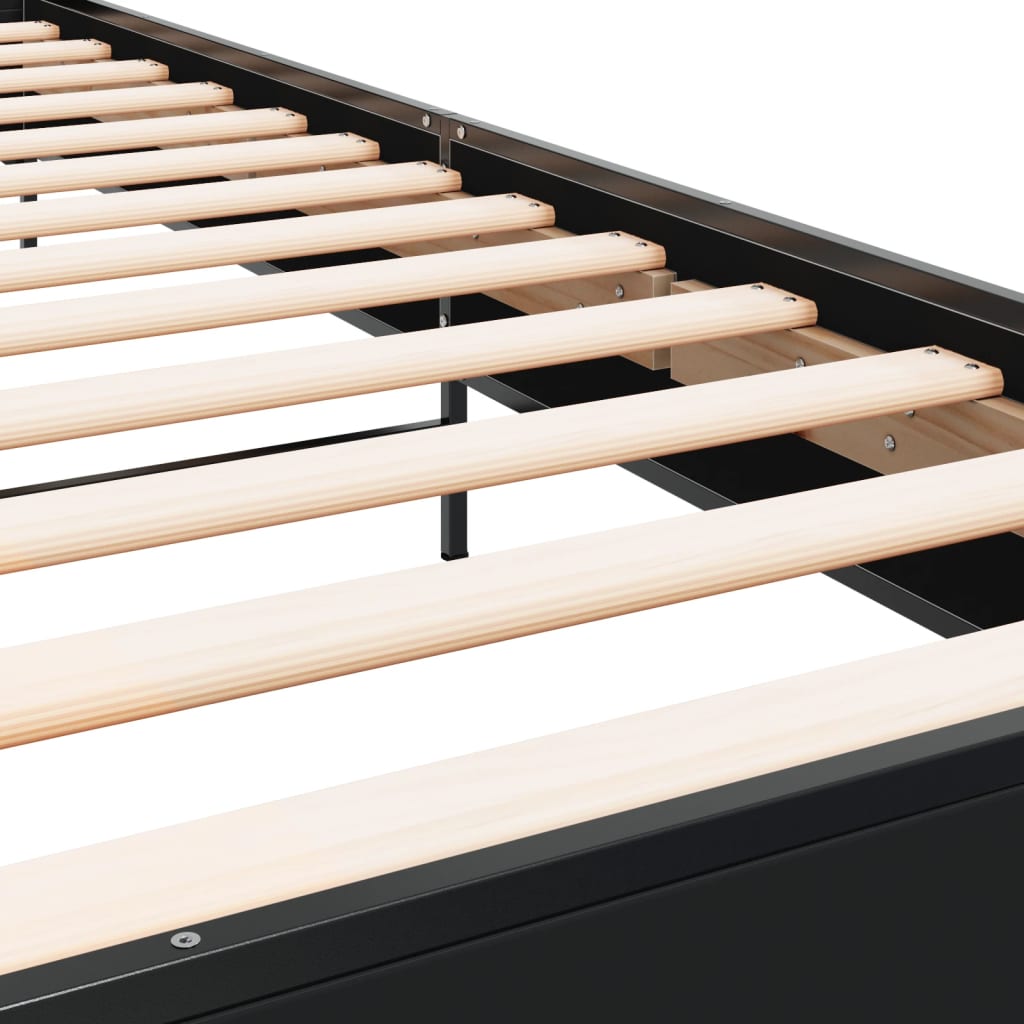 Cadre de lit sans matelas noir 90x190 cm - XIOS