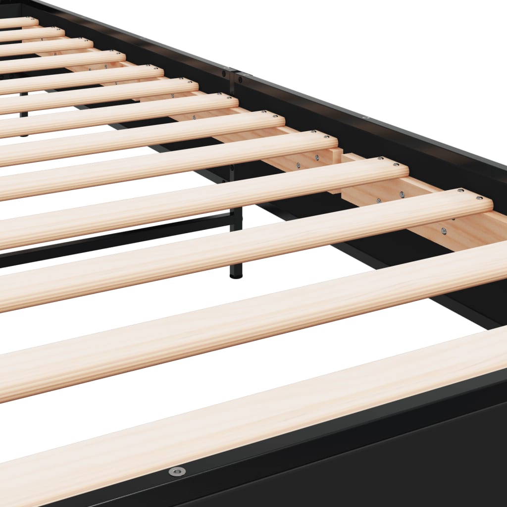 Cadre de lit sans matelas noir 90x200 cm - XIOS