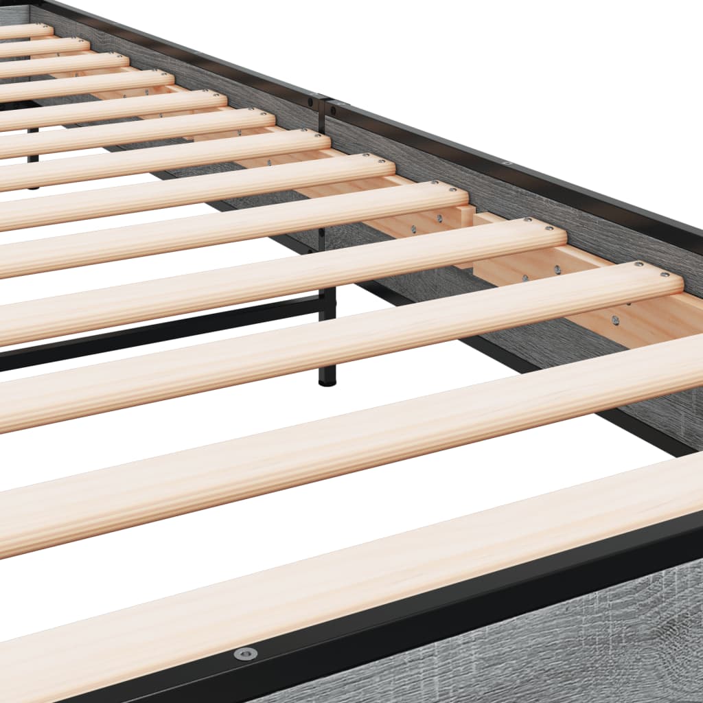 Cadre de lit sans matelas sonoma gris 90x200 cm - XIOS