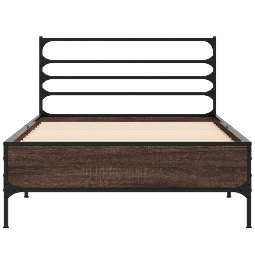 Cadre de lit sans matelas chêne marron 90x200 cm - XIOS