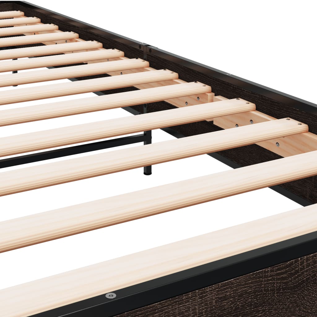 Cadre de lit sans matelas chêne marron 90x200 cm - XIOS