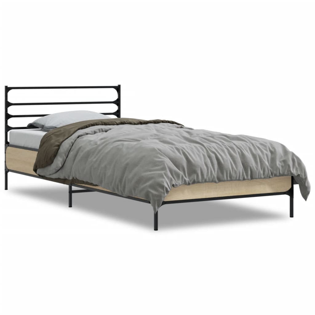 Cadre de lit sans matelas chêne sonoma 100x200 cm - XIOS